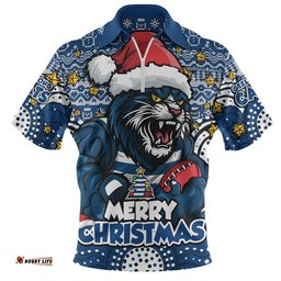 Geelong Cats Zip Polo Shirt Ugly Christmas Knit Patterns Vintage Jersey