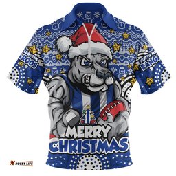 North Melbourne Zip Polo Shirt Ugly Christmas Knit Patterns Vintage Jersey