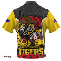 Richmond Zip Polo Shirt Lest We Forget In Eternal Honor And Duty