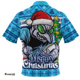 New South Wales Blues Zip Polo Shirt Merry Christmas Game Day Knit Style Team Edition