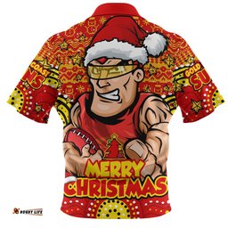 Gold Coast SUNS Zip Polo Shirt Ugly Christmas Knit Patterns Vintage Jersey