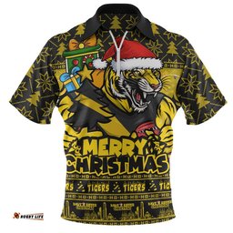 Richmond Zip Polo Shirt Festive Holiday Merry Christmas Vibe