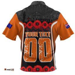 Wests Tigers Zip Polo Shirt Lest We Forget In Honor And Remembrance