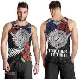 Aotearoa and Samoa Mo Te Tiriti Men Tank Top Tangata Moana Stand with Tangata Whenua LT9