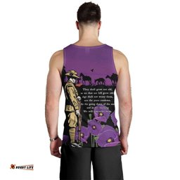 ANZAC Soldier and War Animals Men Tank Top We Will Remember Them LT15