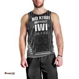 Aotearoa Toitu Te Tiriti Men Tank Top No Kiwi Without Iwi LT05