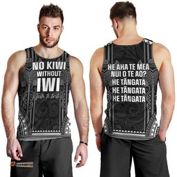 Aotearoa Toitu Te Tiriti Men Tank Top No Kiwi Without Iwi LT05