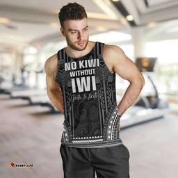 Aotearoa Toitu Te Tiriti Men Tank Top No Kiwi Without Iwi LT05