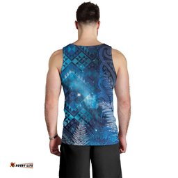 Aotearoa Taniko Matariki Men Tank Top Cosmic Blue LT7