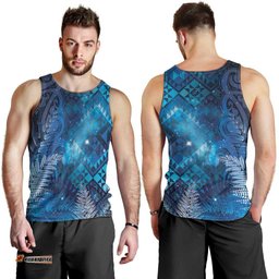 Aotearoa Taniko Matariki Men Tank Top Cosmic Blue LT7