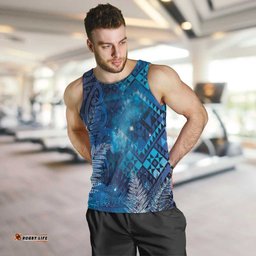 Aotearoa Taniko Matariki Men Tank Top Cosmic Blue LT7