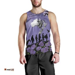 ANZAC Day Men Tank Top Lest We Forget the Animals Too LT19