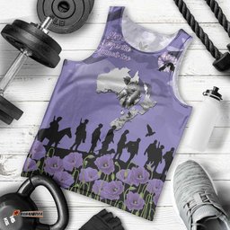 ANZAC Day Men Tank Top Lest We Forget the Animals Too LT19