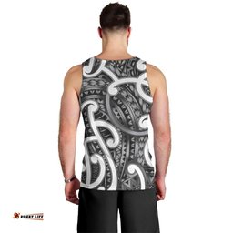 Aotearoa Maori Kowhaiwhai Men Tank Top Kiwikiwi Puhoro and Patiki LT9