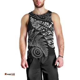 Aotearoa Personalized Lawn Bowls Maori Men Tank Top New Zealand Black Tribal Silver Fern LT7