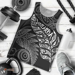 Aotearoa Personalized Lawn Bowls Maori Men Tank Top New Zealand Black Tribal Silver Fern LT7