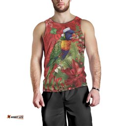 Aussie Rainbow lorikeet Men Tank Top Aboriginal Inspired Christmas LT9