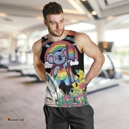 Aussia Pride Month Rainbow Koala Men Tank Top LT9