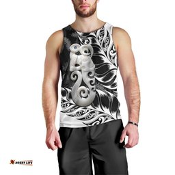 Aotearoa Manaia NZ Maori Silver Fern Men Tank Top LT14