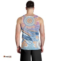 Aussie NAIDOC Week Pastel Men Tank Top Dreaming Whales LT7