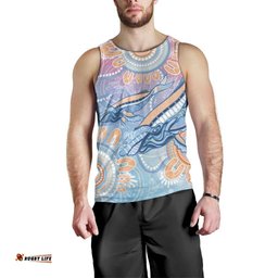 Aussie NAIDOC Week Pastel Men Tank Top Dreaming Whales LT7