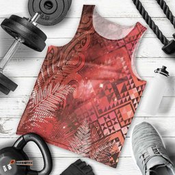 Aotearoa Taniko Matariki Men Tank Top Cosmic Red LT7
