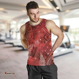 Aotearoa Taniko Matariki Men Tank Top Cosmic Red LT7
