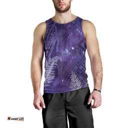 Aotearoa Taniko Matariki Men Tank Top Cosmic Violet LT7