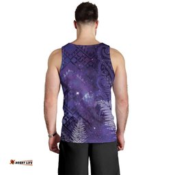 Aotearoa Taniko Matariki Men Tank Top Cosmic Violet LT7
