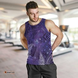 Aotearoa Taniko Matariki Men Tank Top Cosmic Violet LT7