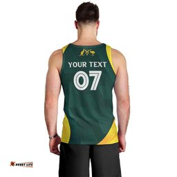 Australia Cricket Custom Men Tank Top GO Aussie - Modern Motif LT7