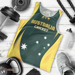 Australia Cricket Custom Men Tank Top GO Aussie - Modern Motif LT7