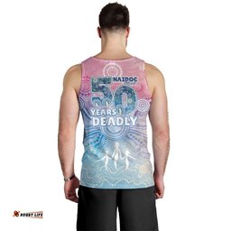 Australia NAIDOC Week 2026 50 Years Deadly Men Tank Top Celestial Glows LT7
