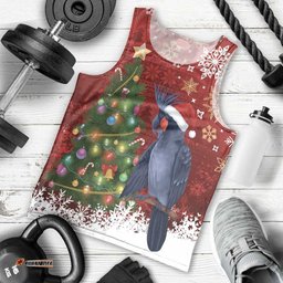 Australia Palm Cockatoo Christmas Men Tank Top Goliath Cockatoo Santa Merry Chrissie LT14