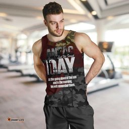 Australia ANZAC Day Men Tank Top We Will Remember Them Poppy Camouflage LT14