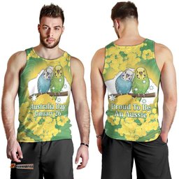 Budgerigar Australia Day Men Tank Top Proud To Be An Aussie Opal National Color LT14