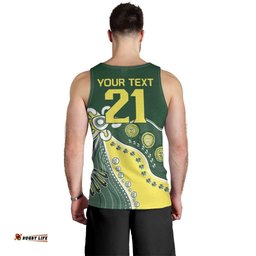 Custom Cricket Aussie Pride Men Tank Top Indigenous Inspired LT9