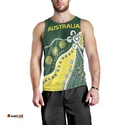 Custom Cricket Aussie Pride Men Tank Top Indigenous Inspired LT9