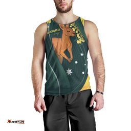 Australia Day Men Tank Top Kangaroo National Color LT7