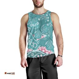 Australia Hereditary Cancer Awareness Men Tank Top Aboriginal Butterflies LT7