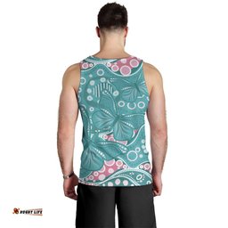 Australia Hereditary Cancer Awareness Men Tank Top Aboriginal Butterflies LT7