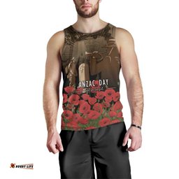 Australia - New Zealand ANZAC Lone Pine Men Tank Top The Last Post LT7