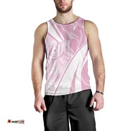 Australia Bowls Personalised Indigenous Pink Round Men Tank Top LT7
