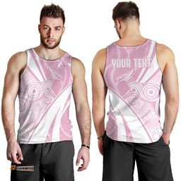 Australia Bowls Personalised Indigenous Pink Round Men Tank Top LT7