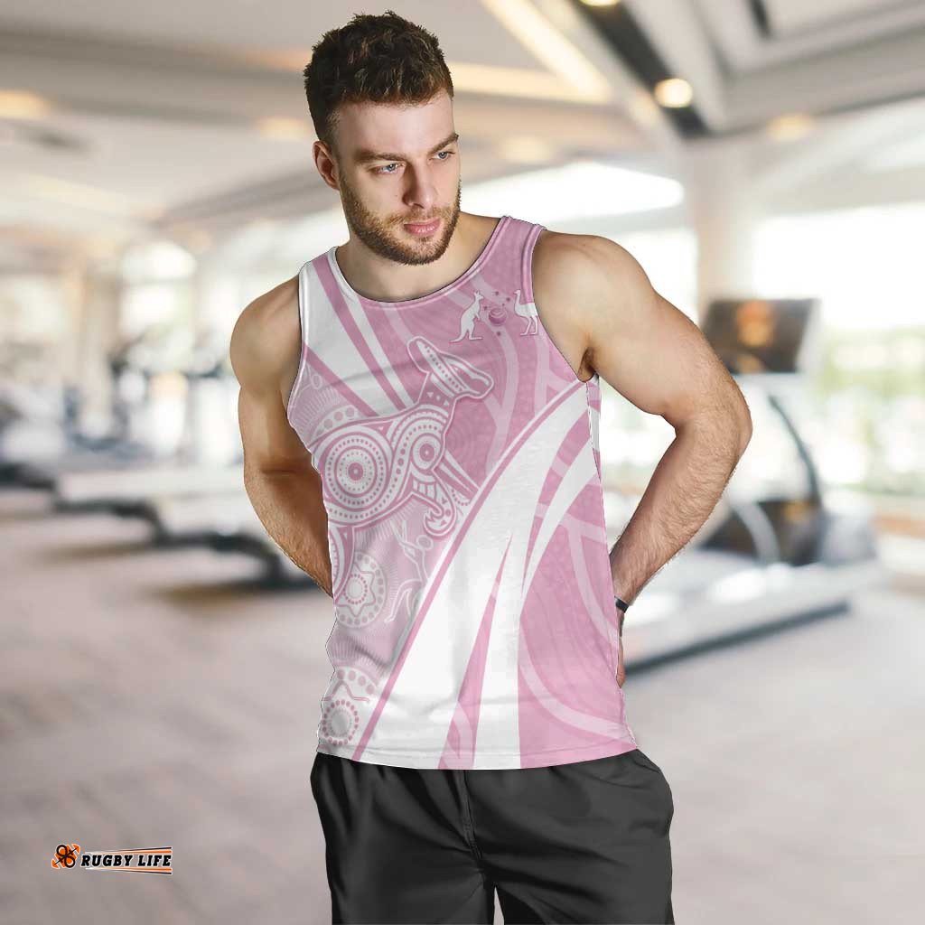Australia Bowls Personalised Indigenous Pink Round Men Tank Top LT7
