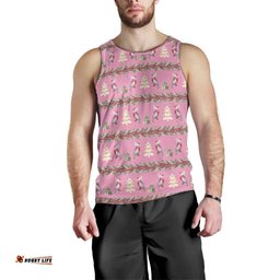 Australia Pink Galah Christmas Men Tank Top Eolophus Roseicapilla Bottlebrush Seamless LT14