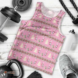 Australia Pink Galah Christmas Men Tank Top Eolophus Roseicapilla Bottlebrush Seamless LT14