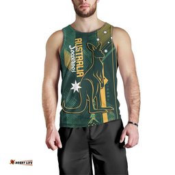 Australia Socceroos 2026 Custom Men Tank Top Go Aussie Kangaroo National Color LT14