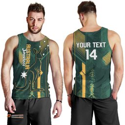 Australia Socceroos 2026 Custom Men Tank Top Go Aussie Kangaroo National Color LT14
