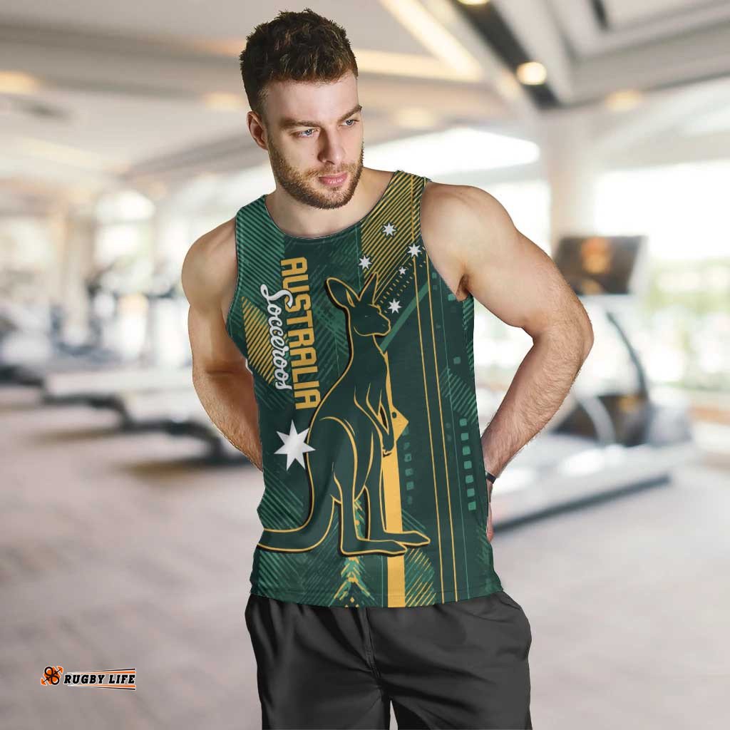 Australia Socceroos 2026 Custom Men Tank Top Go Aussie Kangaroo National Color LT14